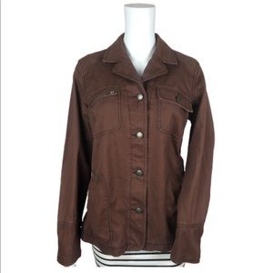 Patagonia Brown Twill Jacket Button Front Blazer